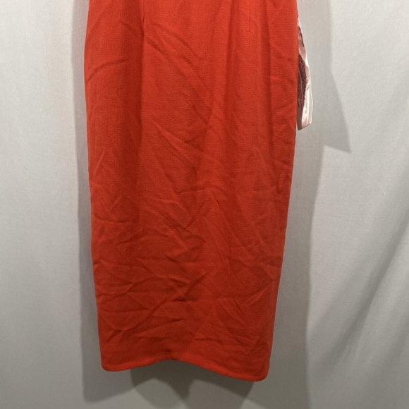 NWT Dress the Population [ XXS ] Alondra Blouson Sheath Dress Poppy‎ Orange - Picture 9 of 14